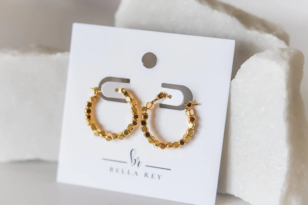 Hadley 18k Gold Plated Hoop Earrings