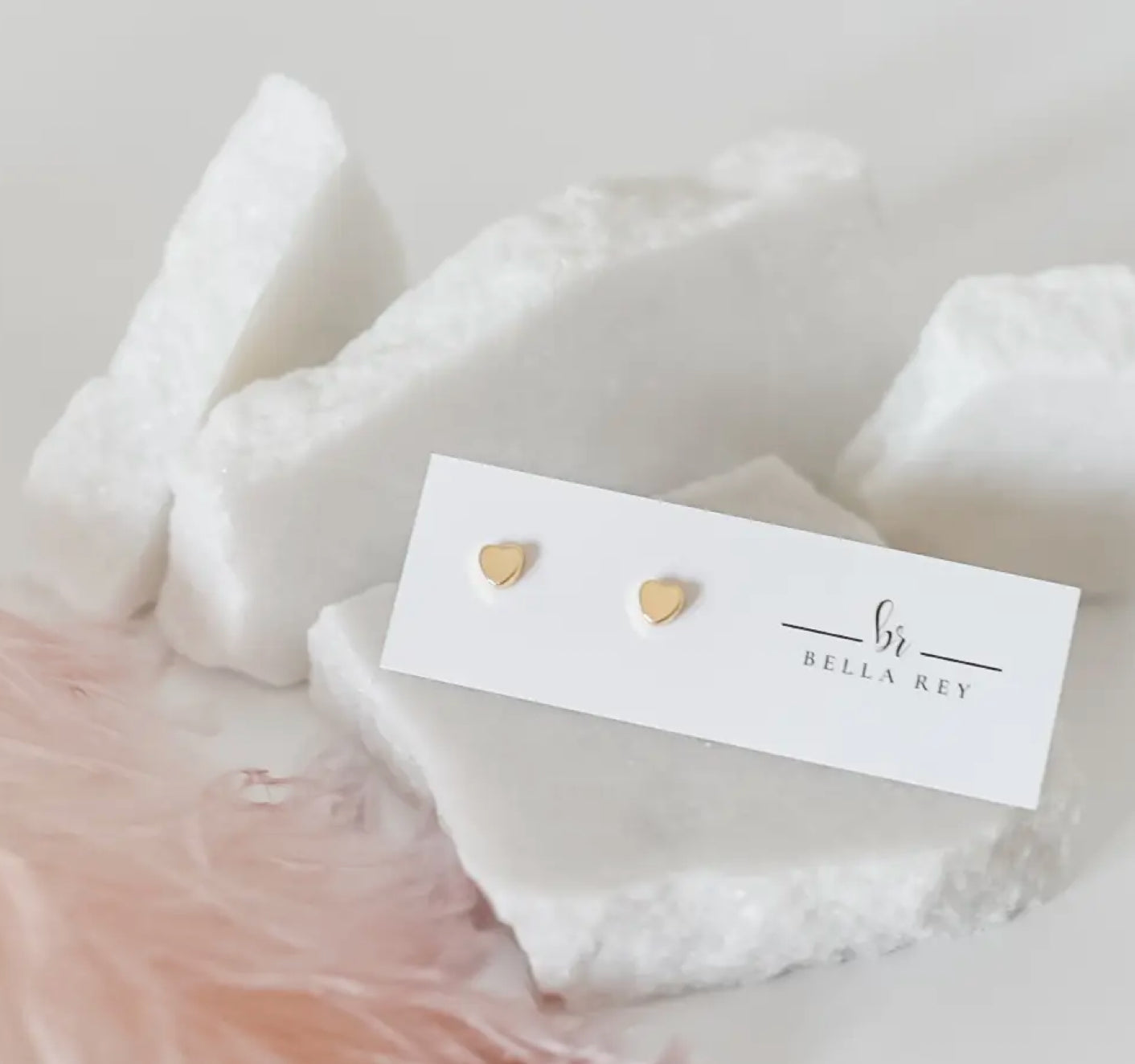 The Corley 18k Heart Stud Earrings