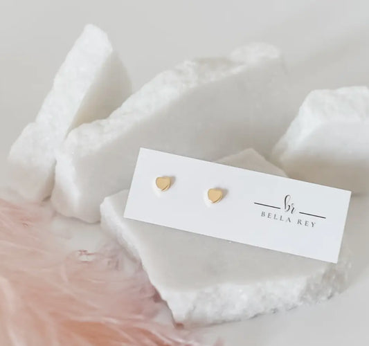 The Corley 18k Heart Stud Earrings